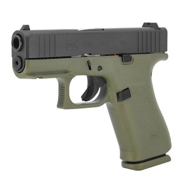 Glock 43X Railed Battlefield Green 9mm