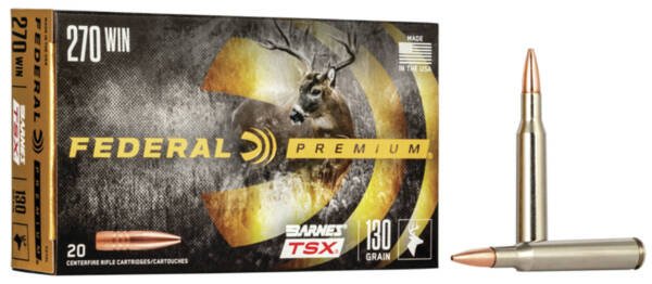 .270WIN Federal Premium 130gr Barnes TSX - 20 Rounds