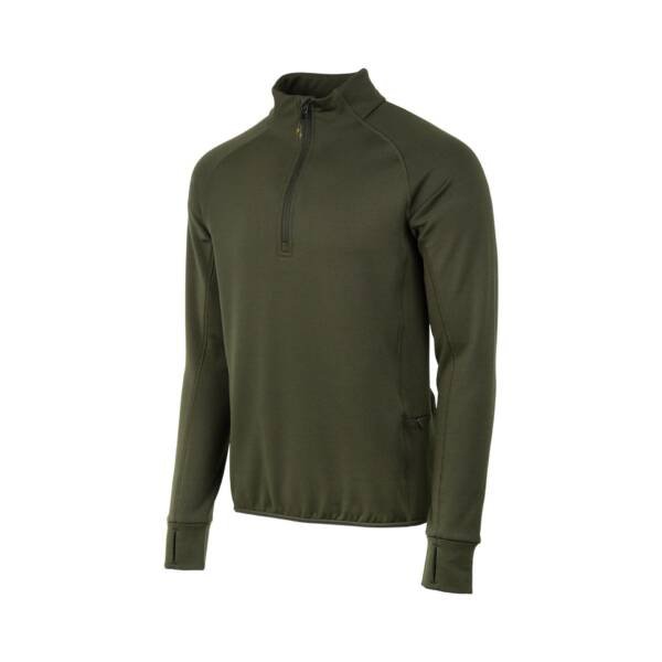 Stretch Tech Half Zip Fleece - Green Moss