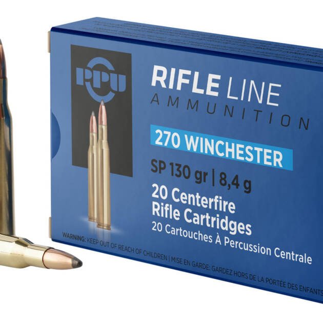 .270WIN PPU 130gr Soft Point  - 20 Rounds