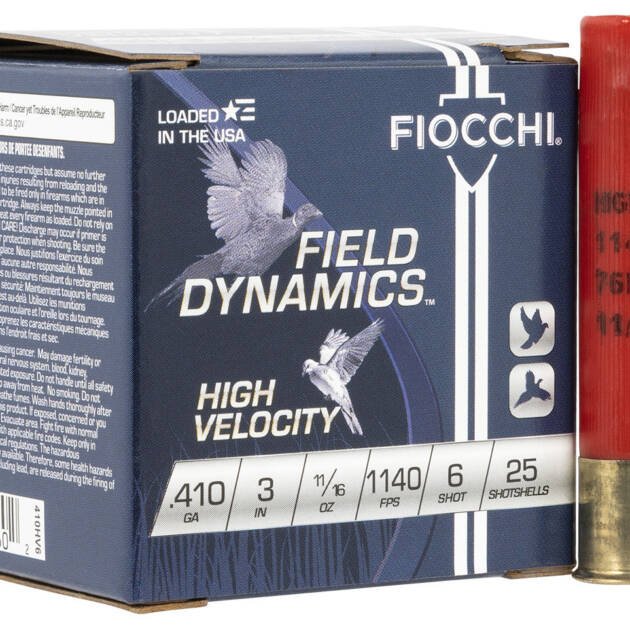 .410GA Fiocchi 3 inch #6 Shot- 25 Rounds