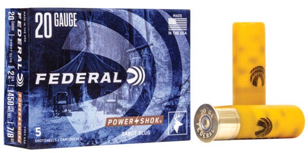 20GA Federal 2 3/4 inch 7/8oz Sabot Slugs - 5 Rounds