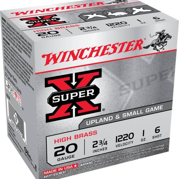 20GA Winchester High Brass 6 Shot - 25 Rounds