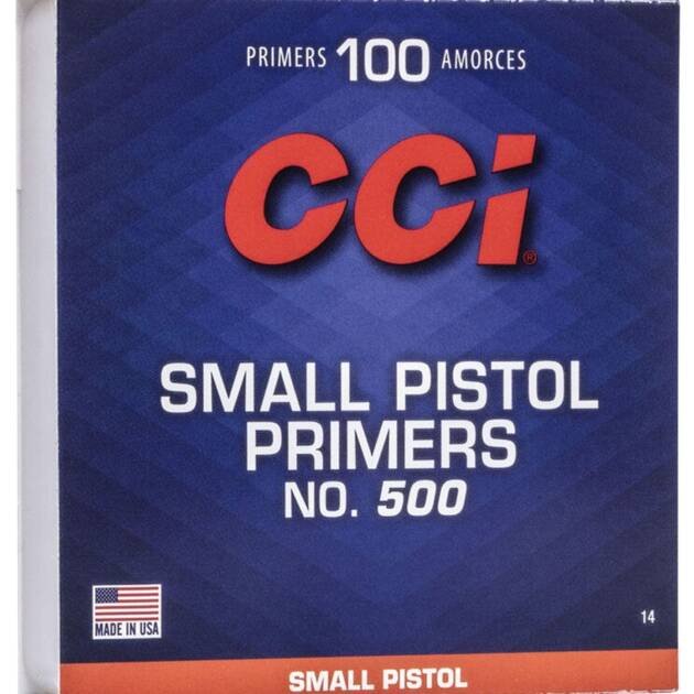 CCI 500 Small Pistol Primers-100 Count