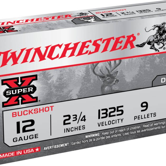 12GA Winchester 2 3/4 inch 00 Buckshot - 5 Rounds