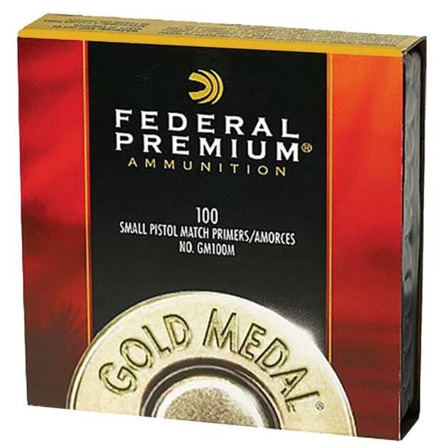 Federal GM100M Premium Gold Medal Small Pistol Primers-100 Count