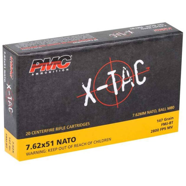 7.62x51 NATO PMC 147gr FMJ - 20 Rounds