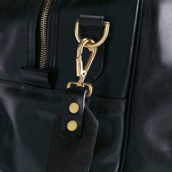 Malton Bridle Leather Holdall - Black - Image 3
