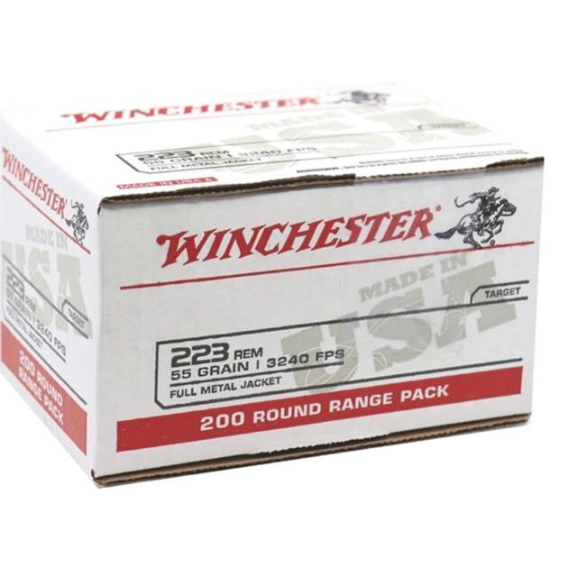 Winchester .223REM 55gr FMJ Value Pack - 200 Rounds