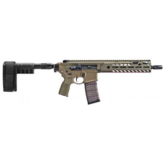 Sig Sauer MCX Virtus 5.56 NATO 30 Round Semi Auto Gas Operated Pistol, Flat Dark Earth – PMCX-11B-TAP-FDE
