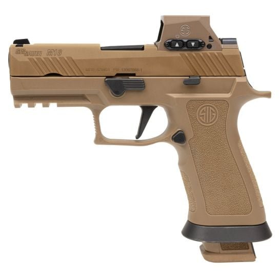 Sig Sauer P320 M18 9mm 3.9" 21rds Pistol w/ Romeo X M17 Optic, Coyote – M18X-9-RX