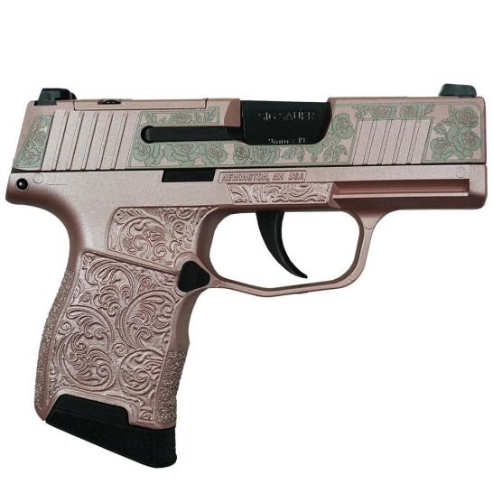 Sig Sauer P365 Optic-Ready Rose Gold & Roses 9mm 3.10" 10rds, Rose Gold