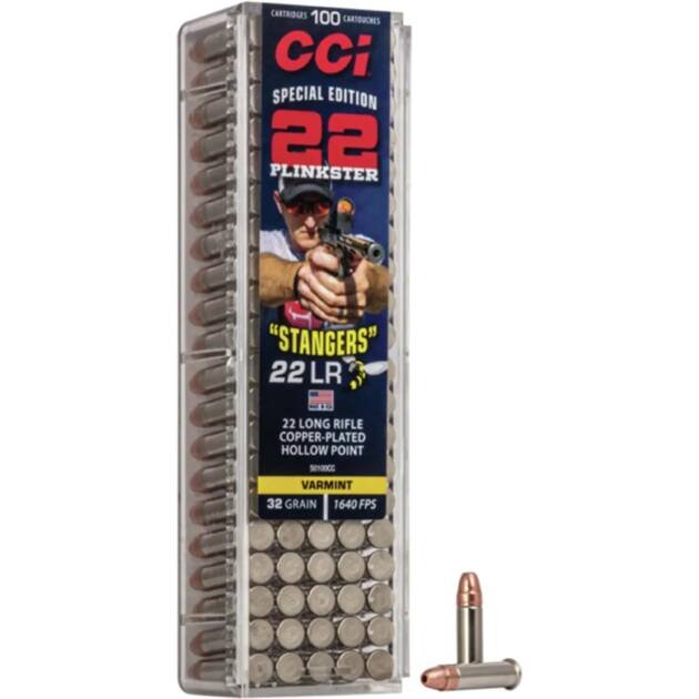 .22LR CCI "Stangers" 32gr Copper Plated Hollow Points - 100 Rounds